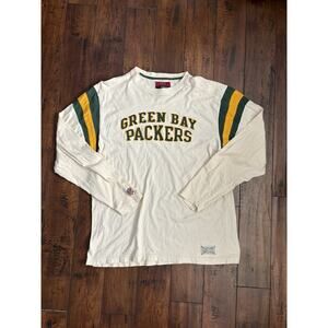 Vintage NFL Green Bay Packers Shirt Mens L Cream Sportswear Football 90s